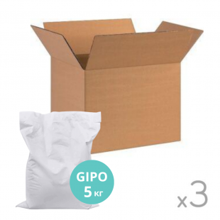 Стиральный порошок GIPO 5 кг (пакет без печати), усиленный короб 3 шт.